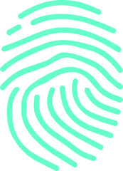 finger print icon vector transparent 