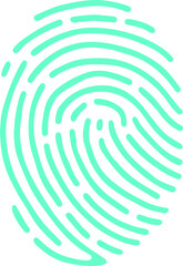 finger print icon vector transparent 