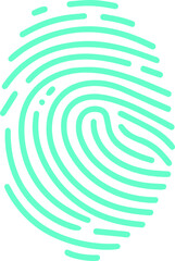 finger print icon vector transparent 