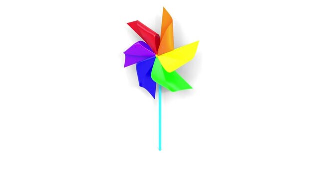 colorful pinwheel on white background