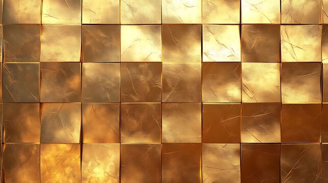 Gold square texture background.