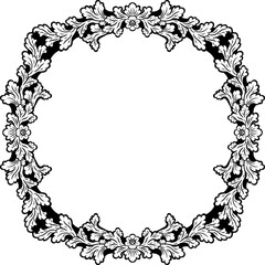 Luxury Floral Border Ornament Vector Illustration