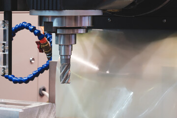 operator machining automotive parts by high precision machining center Drilling machine workpiece...