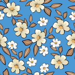Obraz premium cute flower pattern image for fabric textile or wall decoration
