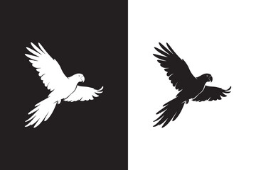 Flying Parrot Silhouette