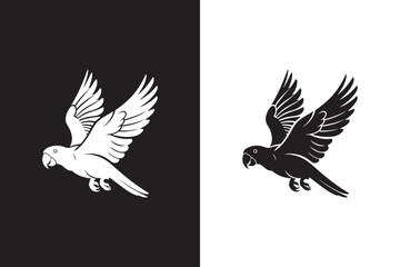 Flying Parrot Silhouette