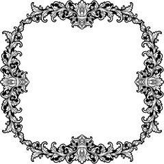 Luxury Floral Border Ornament Vector Illustration