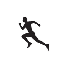 Sprinting Runner Silhouette