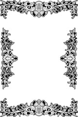 Luxury Floral Border Ornament Vector Illustration