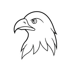 eagle head line art