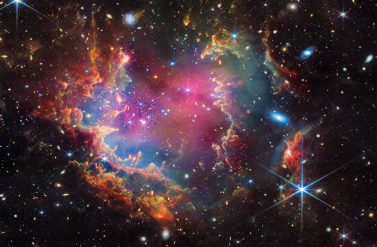 Ultra-HD Deep Space Image &mdash; Real Astrophotography of Nebula, Galaxy, Supernova, Star Cluster and Cosmic Structures Captured by High-Resolution Scientific Space Observation