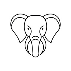 Fototapeta premium elephant head line art