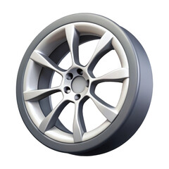 Fototapeta premium 3d car wheel isolated on transparent background