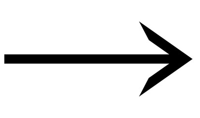 Black right-pointing arrow on a white background. Arrow has a simple, modern design with a thick rectangular shaft and a triangular head. It symbolizes direction, movement png.
