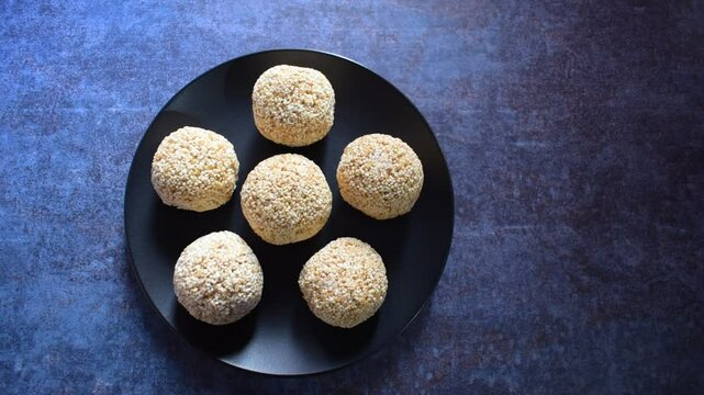 Rajgira Laddu Indian traditional sweet made from amaranth seeds
