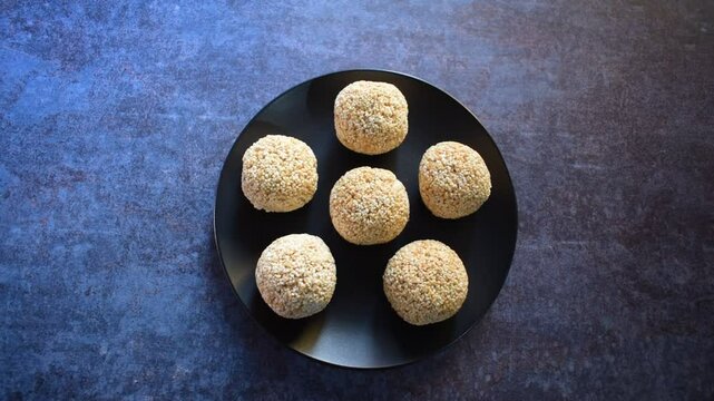 Rajgira Laddu Indian traditional sweet made from amaranth seeds