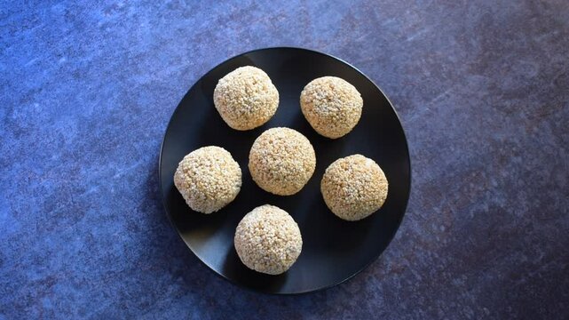 Rajgira Laddu Indian traditional sweet made from amaranth seeds