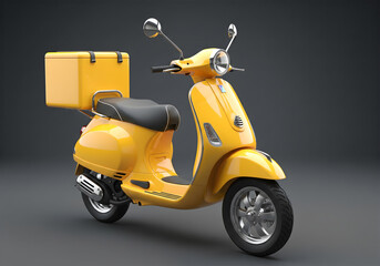 Obraz premium Urban Two-Wheeler Delivery Scooter