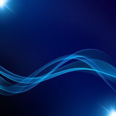 Abstract Blue Wave Light Background Design