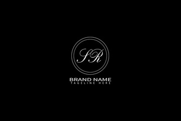 SR Letter Logo Design Premium Minimalist Monogram for Elegant Brand Identity