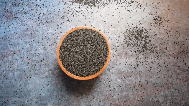 Raw whole dried Basil seeds