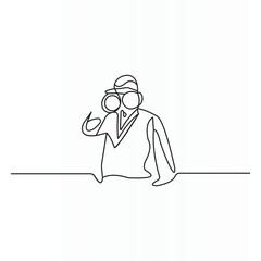 
Abstract Photographer in One Line Vector Style