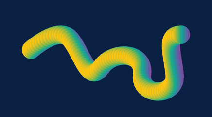 Blend Flowing 3D Smooth Background Colors Abstract Design Vector Illustration