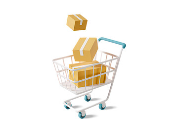shopping cart full of gifts