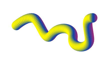 Blend Flowing 3D Smooth Yellow Color Abstract Background Design Vector Illustration