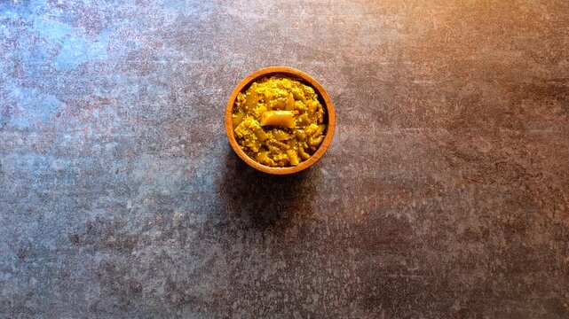 Indian traditional green chili pickle