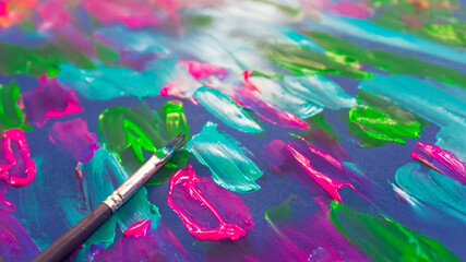 Fondo pintura acrílica abstracta colorida en perspectiva
