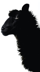 Fototapeta premium Sheep silhouette isolated in White background