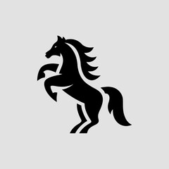 black horse silhouette