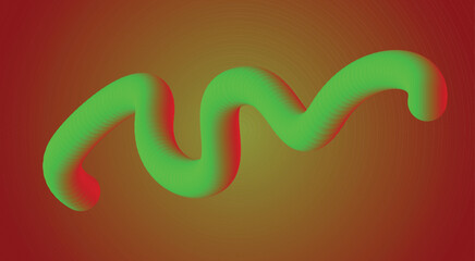 3D Blend Flowing Background Green Abstract Smooth Design Vector Illustration