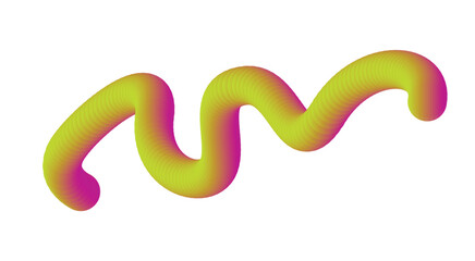 3D Blend Flowing Yellow Abstract Smooth Design Vector Illustration