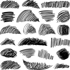 Fototapeta premium Abstract background texture of dynamic, wavy strokes. Hand-drawn sketchy lines form energetic patterns, adding movement and rhythm to modern and artistic graphic designs.