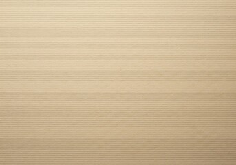 Beige Ribbed Material Background. Close up view of natural light brown paper showcasing horizontal textured lines. Perfect for designs, elegant backdrops, and conveying organic simplicity.