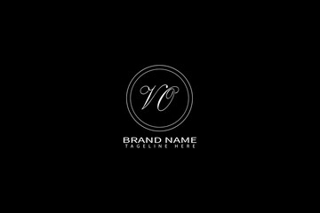 Modern VO Monogram Logo Elegant Minimalist Lettermark Design for Luxury Branding