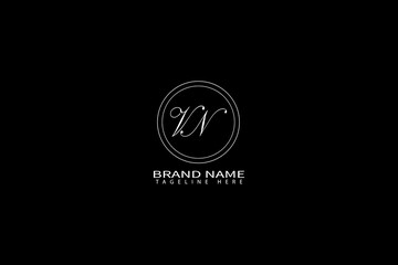 Stylish VN Monogram Logo Elegant Minimal Letter Design for Luxury Branding