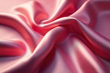 Luxurious Shimmering Silk Fabric Draped Elegantly Close-Up Texture and Rich Color Showcase