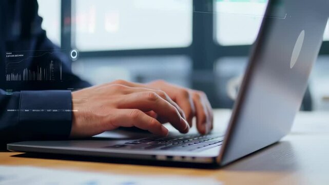 Person using laptop indoors