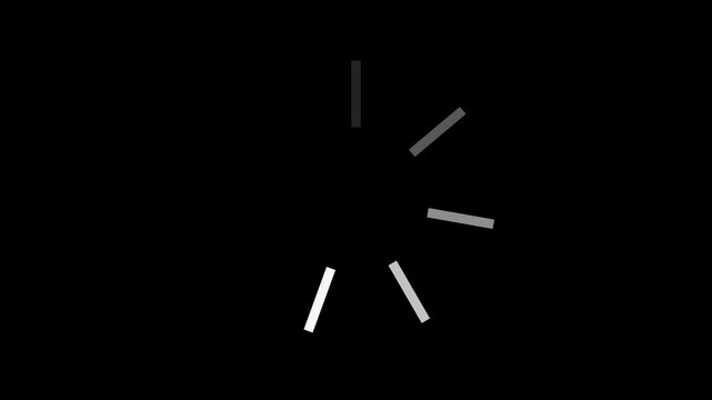 Refresh icon neon glowing line isolated animation. loading white circle icon on black background. Circle on center place for your logo and text.