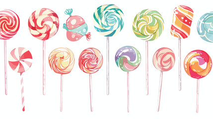 Hand-drawn Lollipop Candy Vector Illustration: Sweet Treats Design Element for Branding, Packaging, 