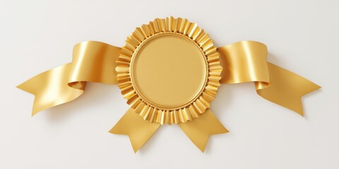 The gold award ribbon symbolizing achievement and recognition for excellence.