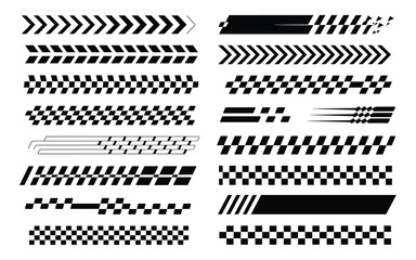 Racing Stripes and Speed Lines Vector Set
