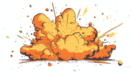 Naklejka premium Magical Burst: Hand-Drawn Game Explosion Vector Graphic, Perfect for vibrant game designs, adding a 