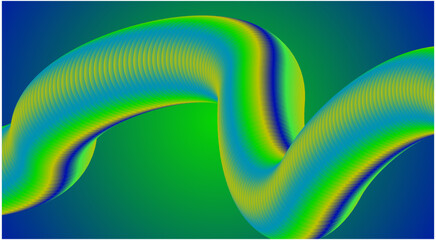 Blend 3D Fluid Background Green Cyan Colorful Gradient Abstract Smooth Design Vector Illustration