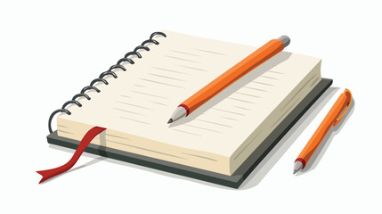 Remember Everything: Colorful Sticky Notes & Reminders Flat Vector Illustration pen memo work idea  