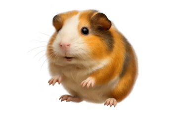 Adorable guinea pig isolated on a transparent background, cute and charming