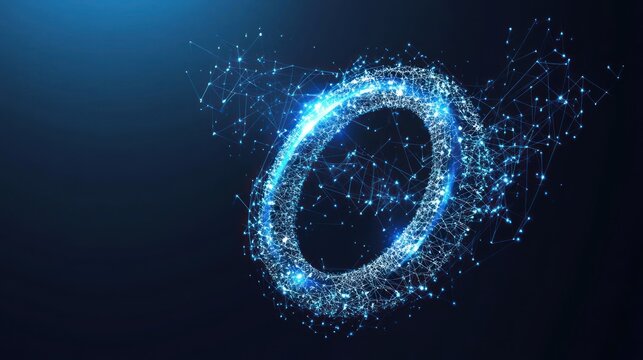 Abstract Digital Ring: Futuristic Network Connection